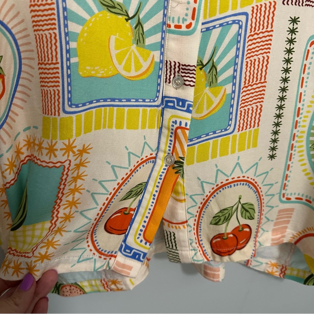 Seven Wonders Agata Shirt in Agata Print Women’s Size XS Fruit Print - Picture 7 of 11